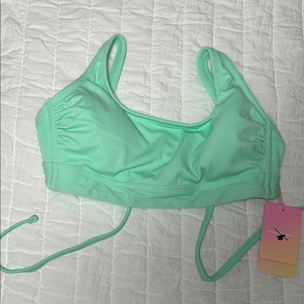 Stoney Clover X Target Mint Green Ribbed Bikini Top D/DD